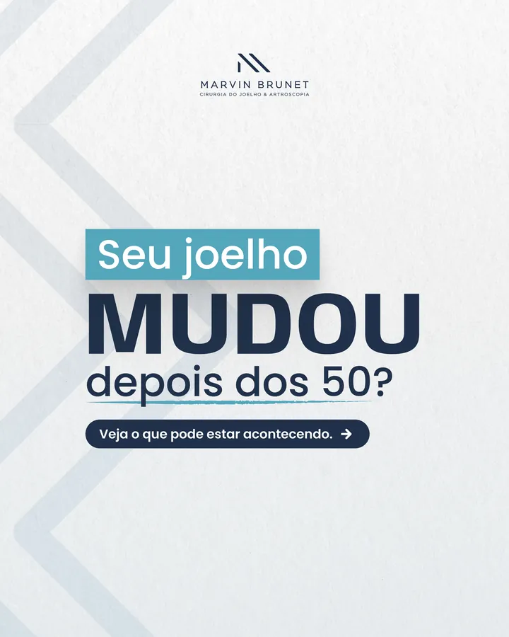 Post no Instagram: seu joelho mudou depois dos 50?